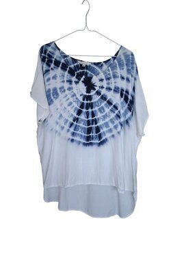 Solitaire Shirt with Spiral Tye-Dye Pattern, Size Large
